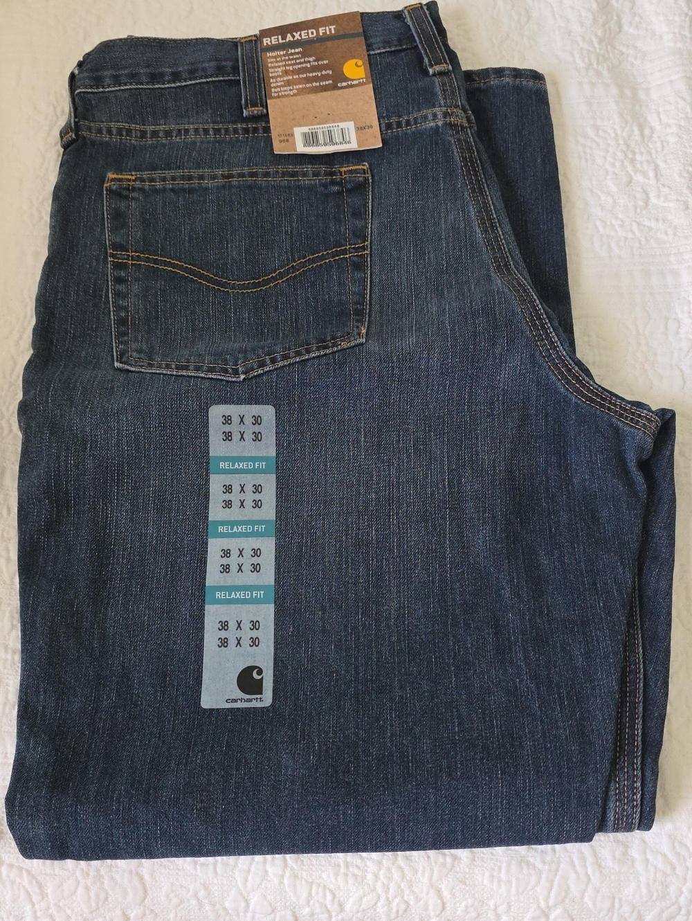 Carhartt Men's Relaxed Fit Dark Blue Jeans